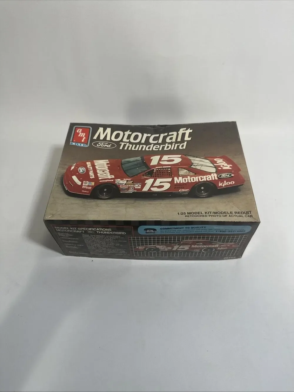 VINTAGE 1992 Geoff Bodinne #15 Motorcraft Ford Thunderbird Nascar car #6162 NIB